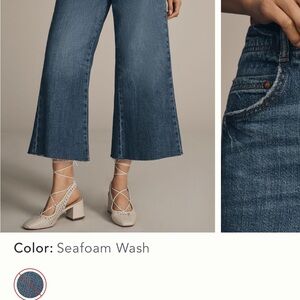 Pilcro Flare Jeans in Seafoam Blue